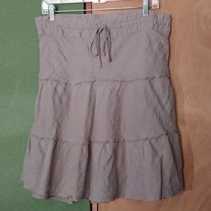 Caslon Washable 100% Linen Prairie Skirt Sz M EUC